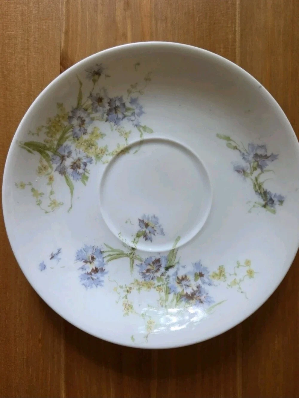 Antique Theodore Haviland Limoges Cup Saucer Blue Cornflower Schleiger 603b